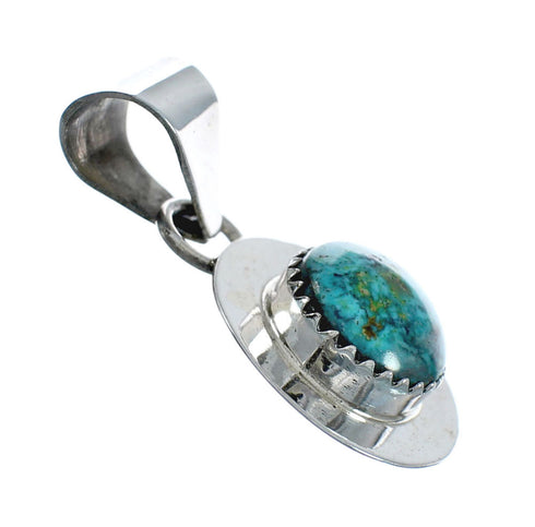 Native American Turquoise Sterling Silver Navajo Pendant NX11542